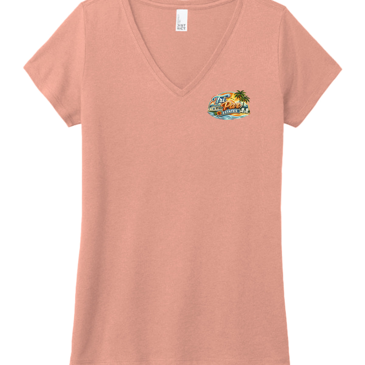 Heathered Dusty Peach - DM1350L - FRONT