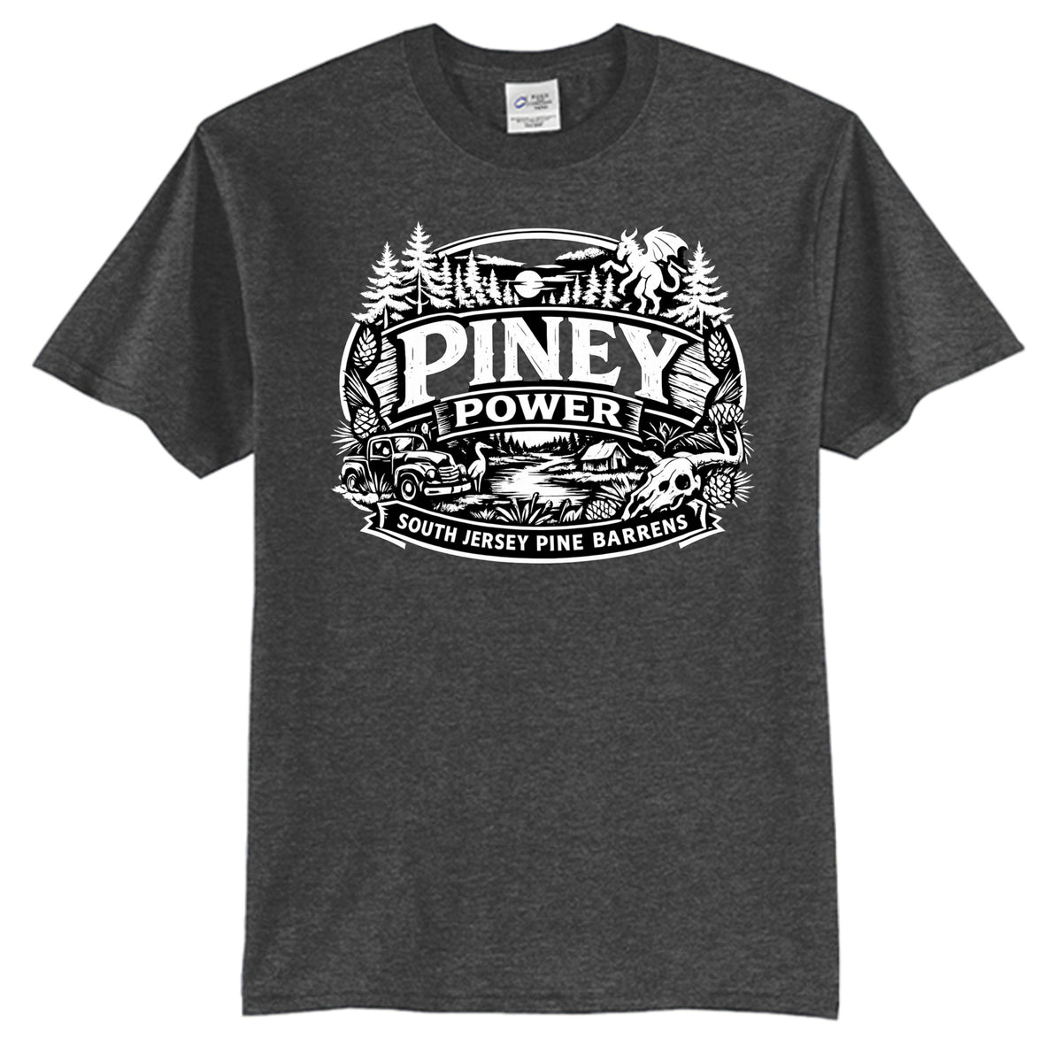 Dark Heather Grey - PC55T - FRONT