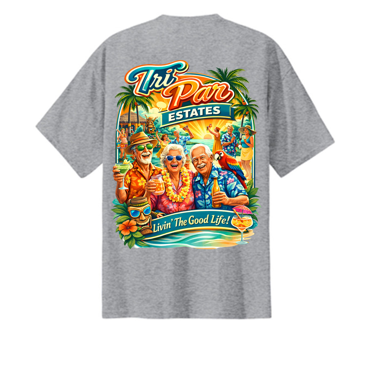 Athletic Heather - PC61T - BACK