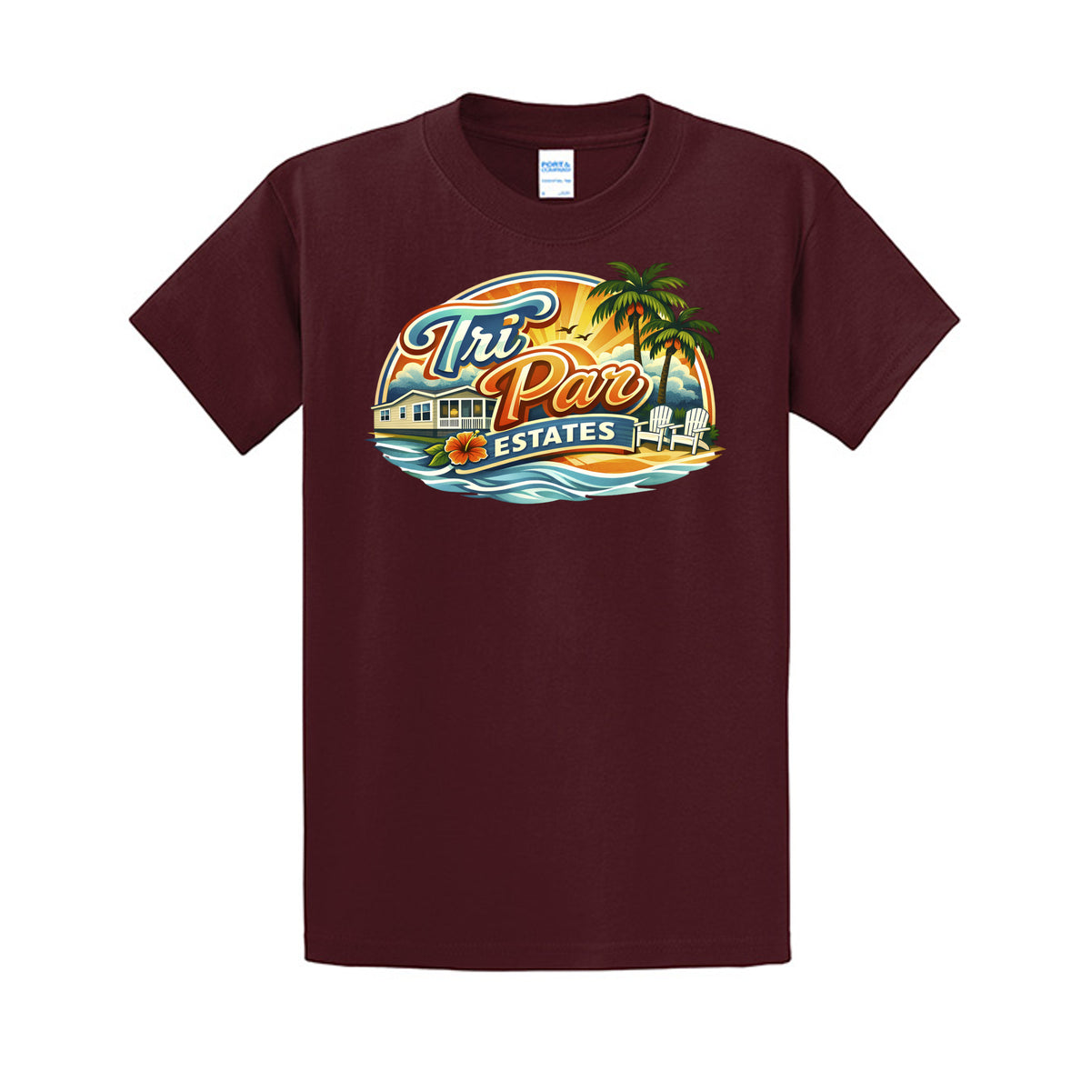 Athletic Maroon - PC61T - FRONT